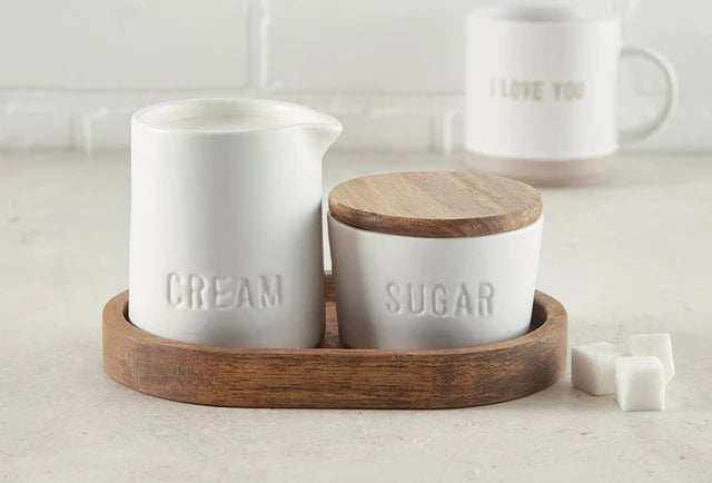 Ceramic Sugar & Creamer Set