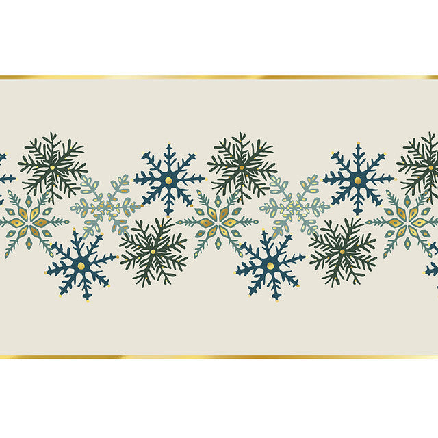 Blue Snowflakes Paper Table Runner