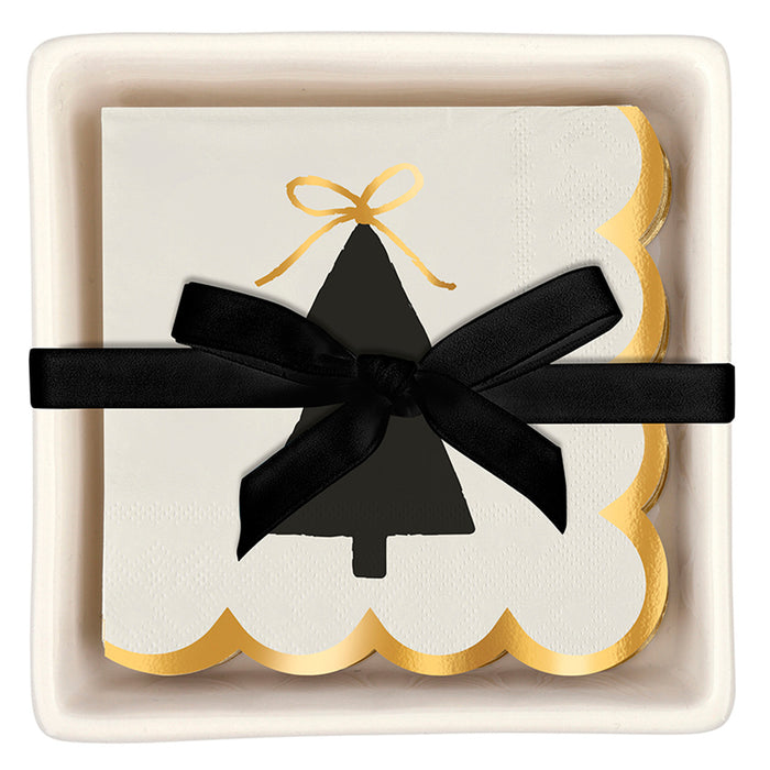 Bow Tree Napkin Tray & Napkins