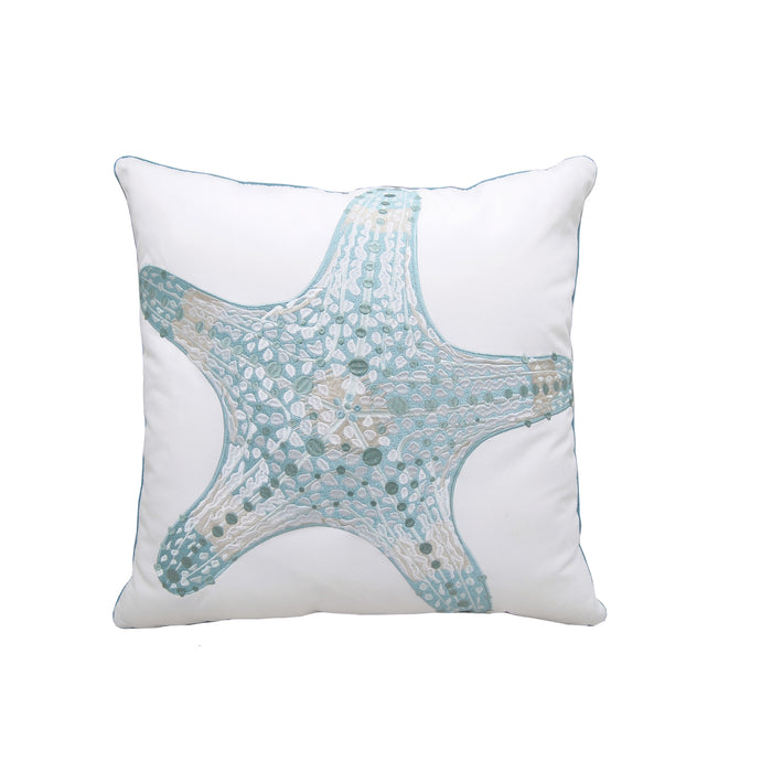 Sea Glass Starfish Pillow