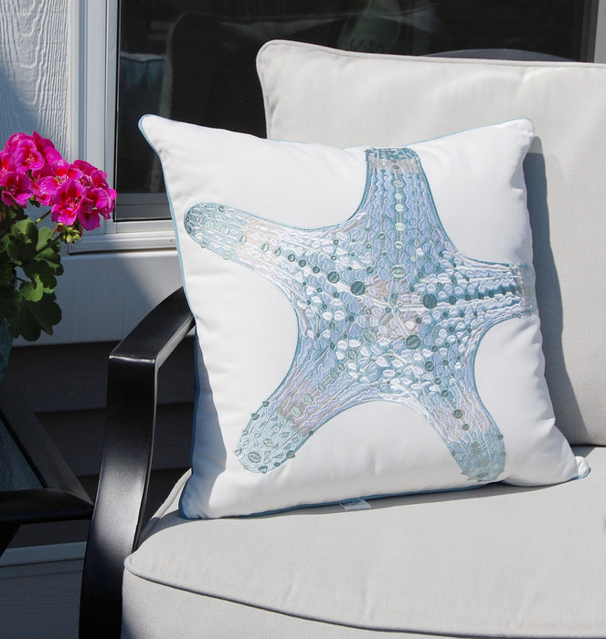 Sea Glass Starfish Pillow
