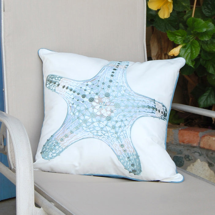 Sea Glass Starfish Pillow