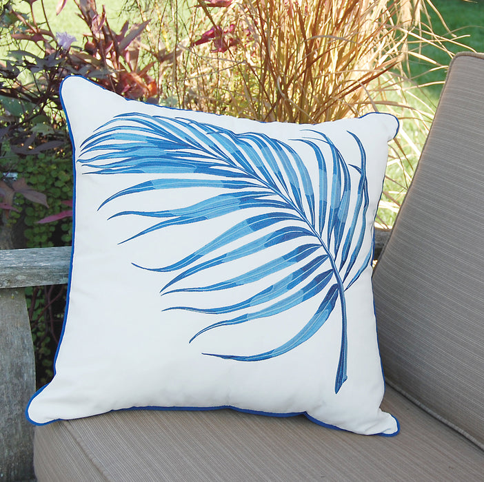 Blue Parlour Palm Pillow