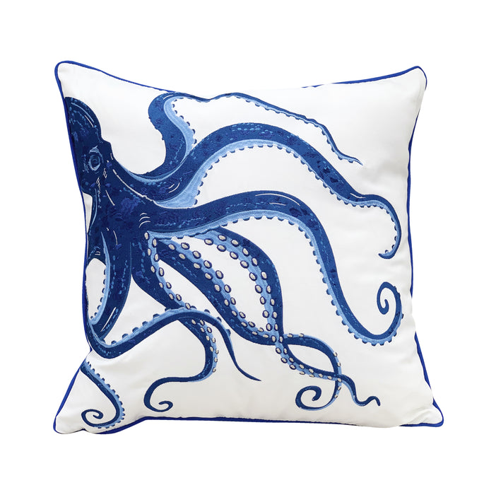 Blue Octopus Pillow