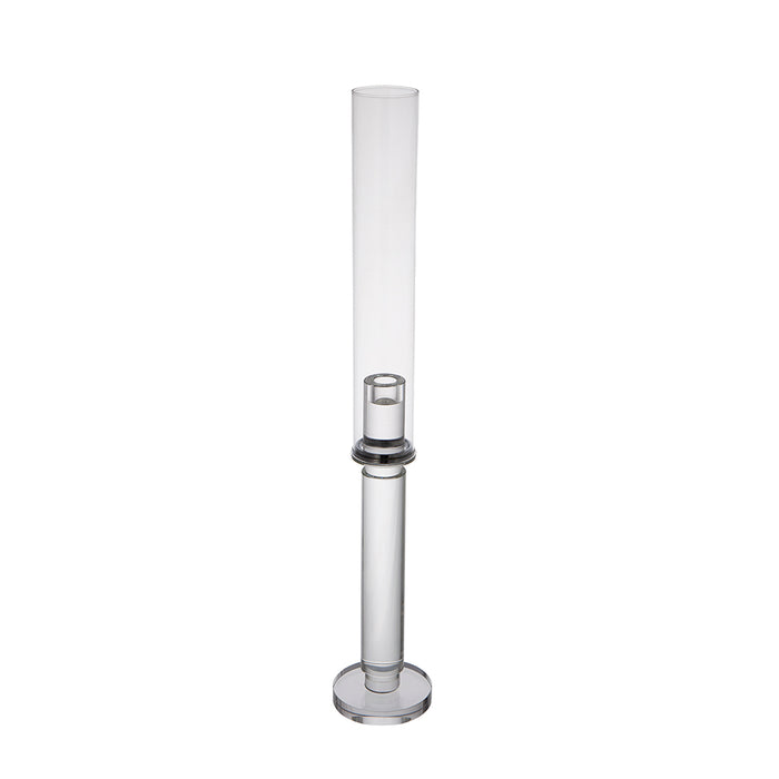 Clear Glass Candle Holder