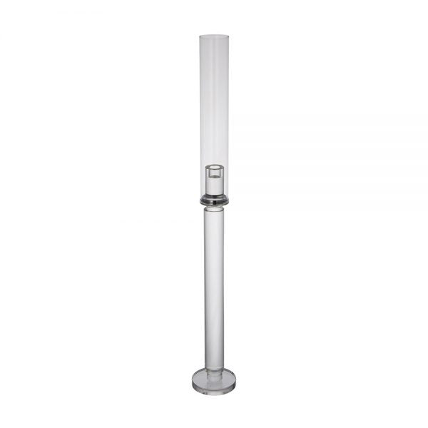 Clear Glass Candle Holder