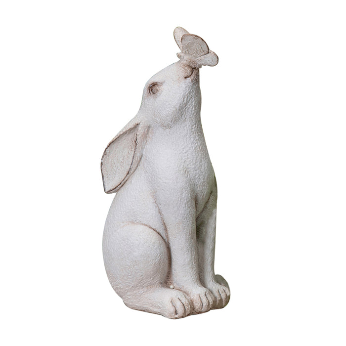 Resin Bunny w/Butterfly On Nose