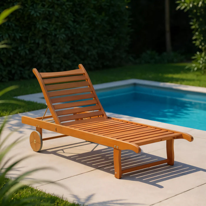 Phuket Wheel Chaise Lounger