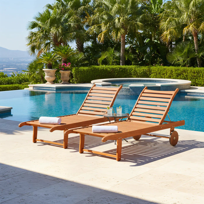 Phuket Wheel Chaise Lounger