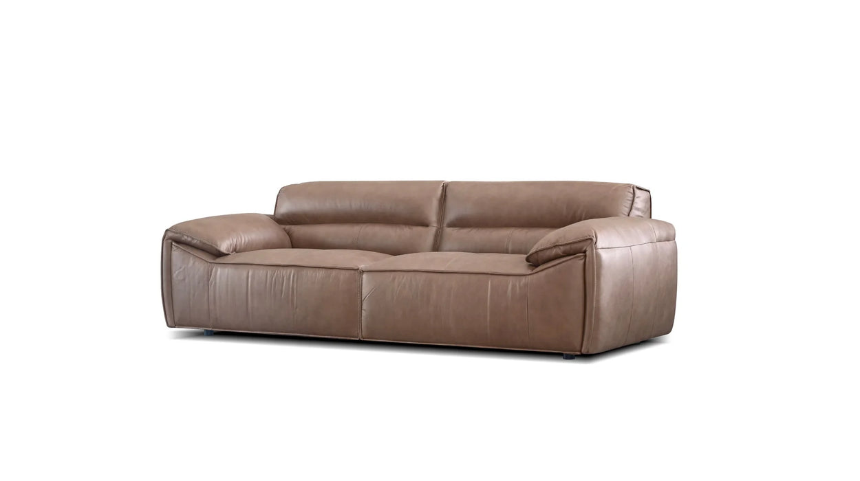 Osta Sauvage Leather Sofa w/Ottoman