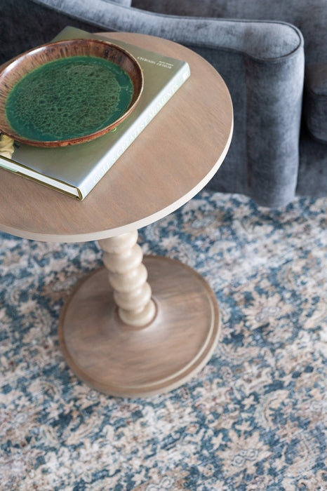 Turned Side Table - Sand Grey