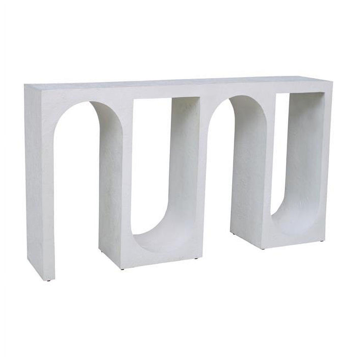 Wood & Cement Console - White