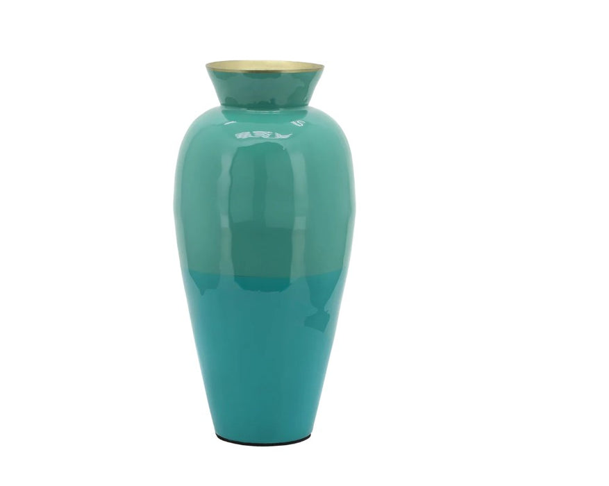 Green Metal Vase