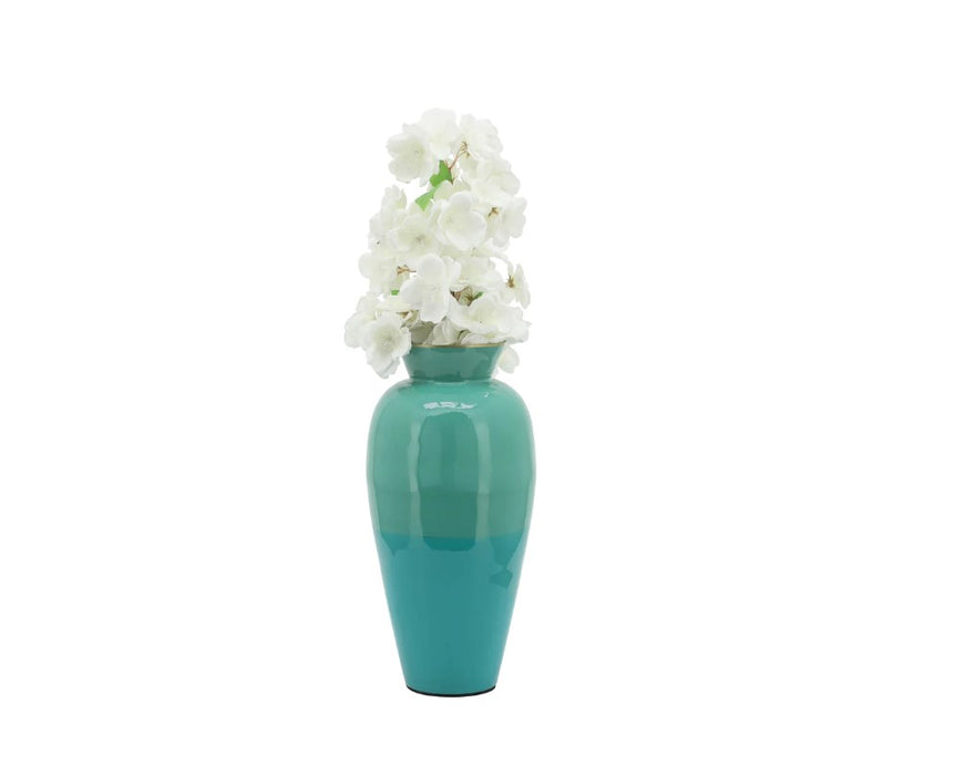 Green Metal Vase