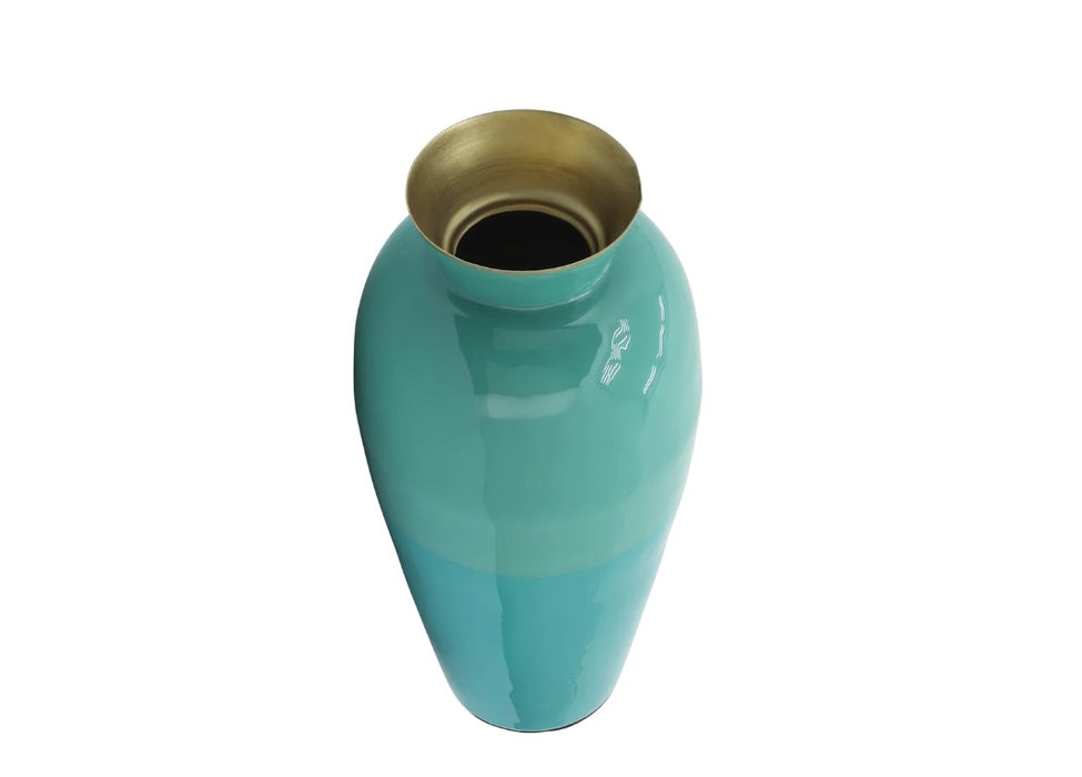 Green Metal Vase