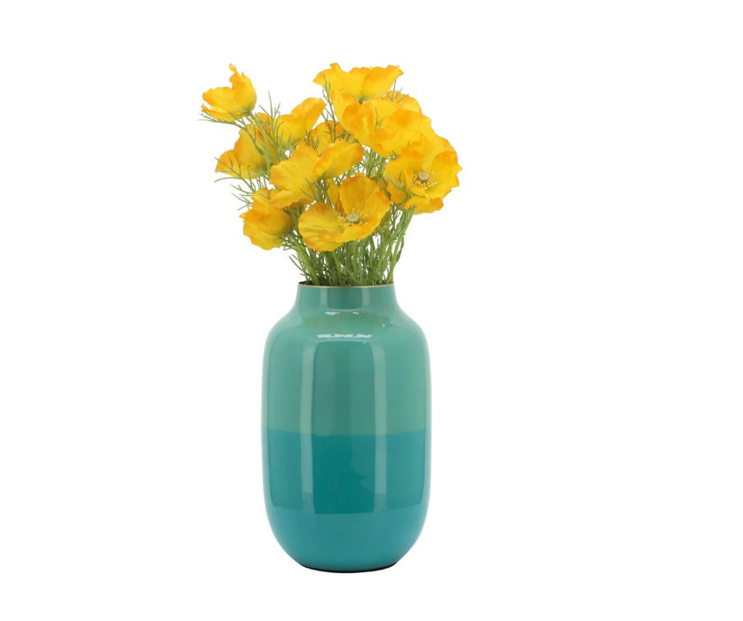 Green Metal Vase