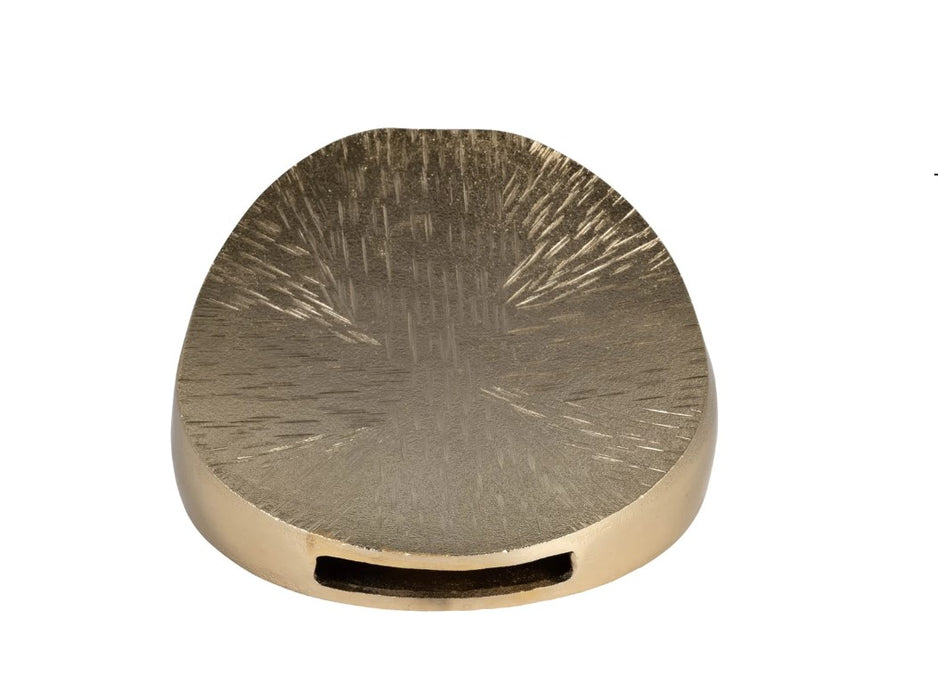 Metal Etched Oval Vase