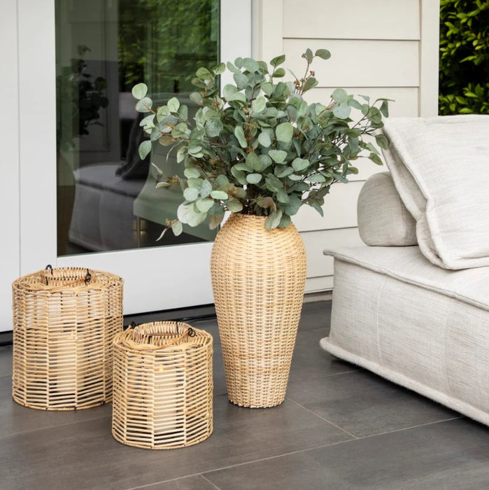 Natural Wicker Decorative Vase