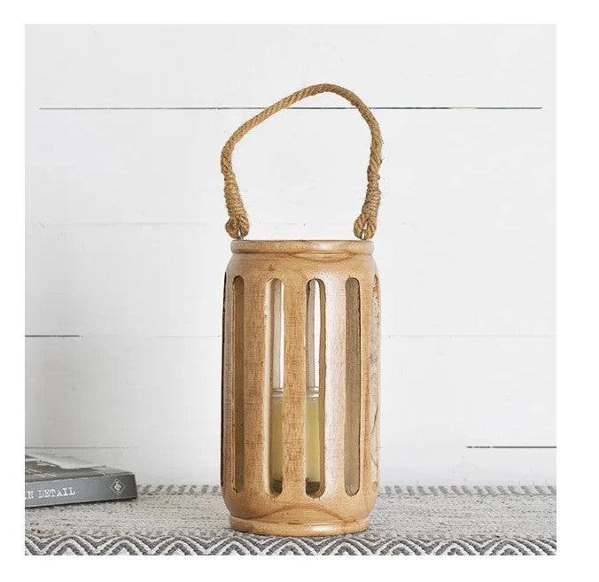 Carved Wood Lantern