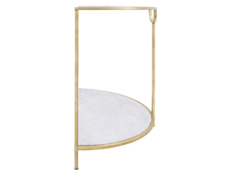 Marble White & Gold Console