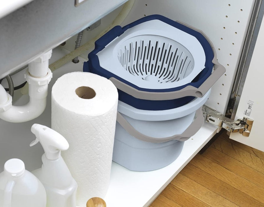 Casabella Clean Water Microfiber Spin Bucket And Mop System