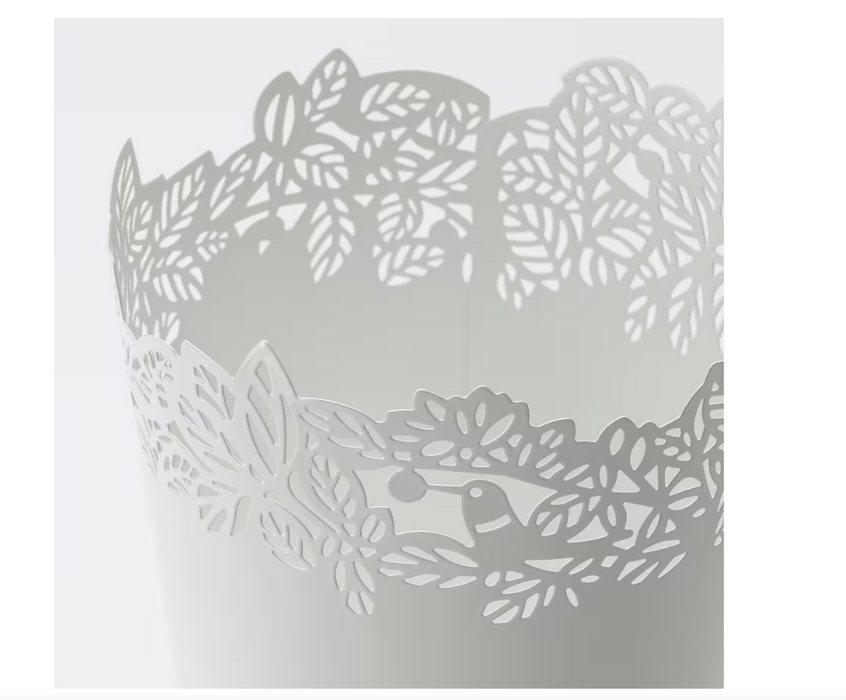 Patterned White Plant Pot