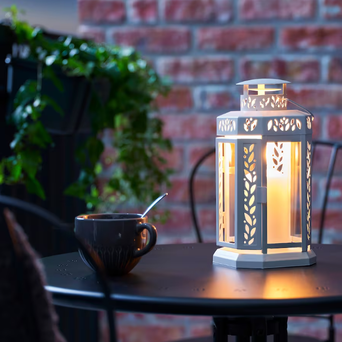 White Candle Lantern