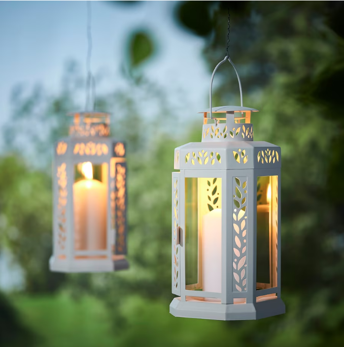 White Candle Lantern