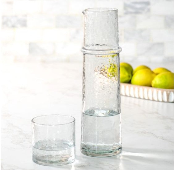 Stripe Glass Carafe/Tumbler Set