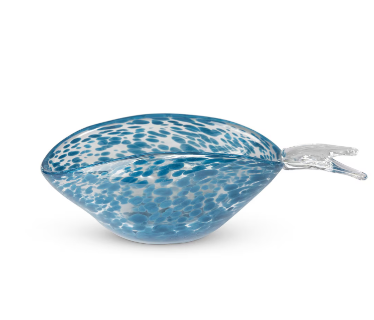 Navy Seaside Glass Fish Bowl