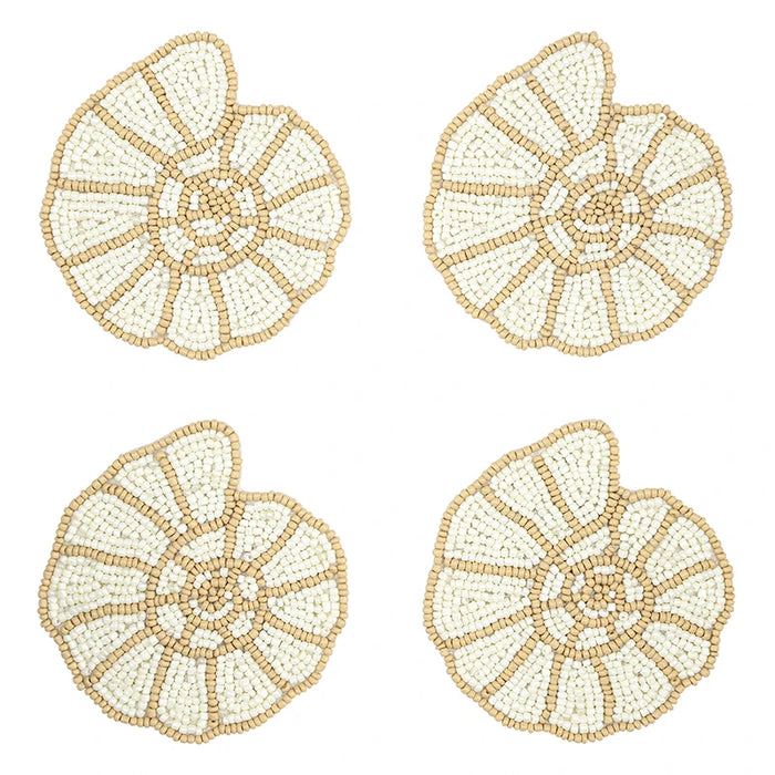Shell Beaded Coasters Set