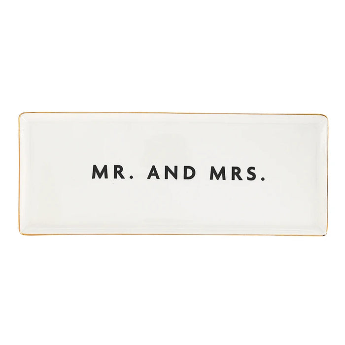 Mr. & Mrs. Ceramic Trinket Tray