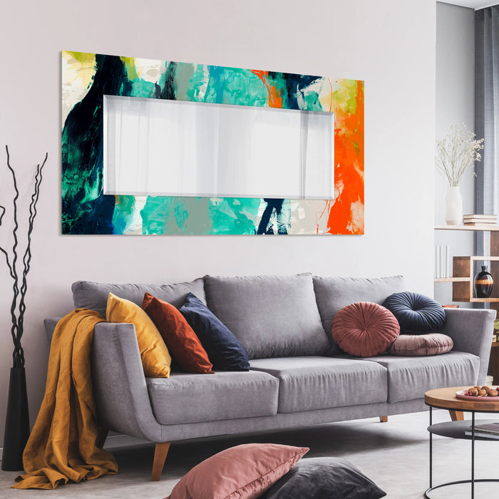 Tidal Abstract Floor Mirror