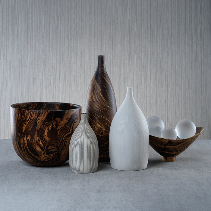 Mango Wood Marbleized Vase