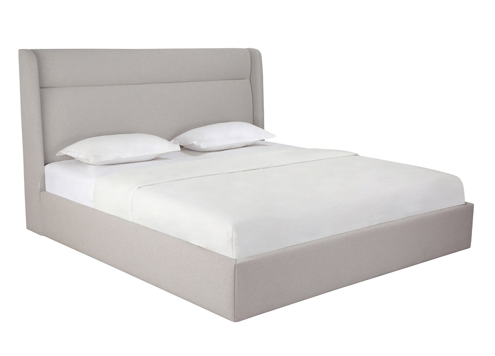 Tokyo Upholstered King Bed - Light Grey