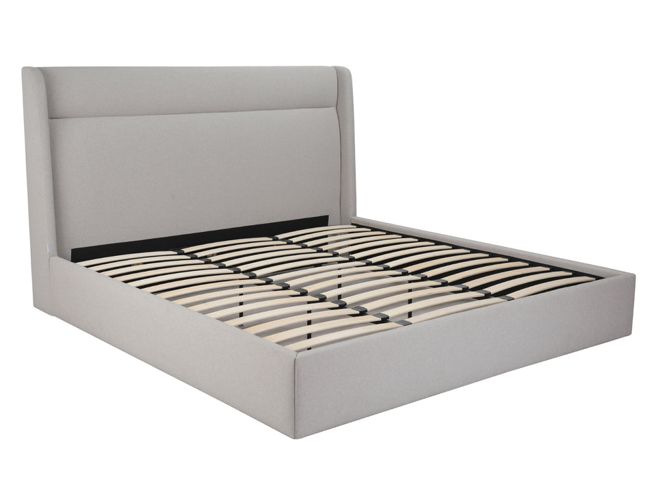 Tokyo Upholstered King Bed - Light Grey