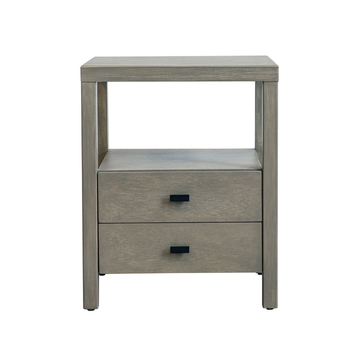 Hooper 2-Drawer Wooden Accent Side Table