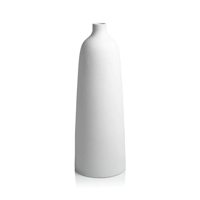 Bari All-White Earthenware Vase