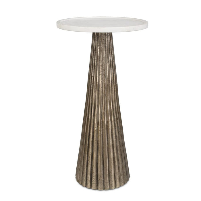Brass Fluted Accent Table