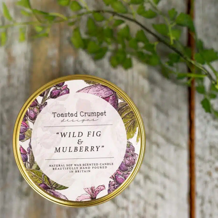 Wild Fig & Mulberry Candle In a Matte Gold Tin