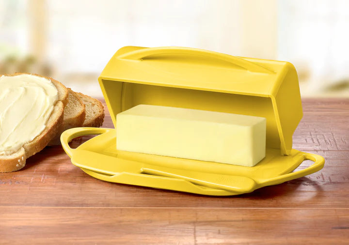 Flip-Top Butter Dish - Yellow