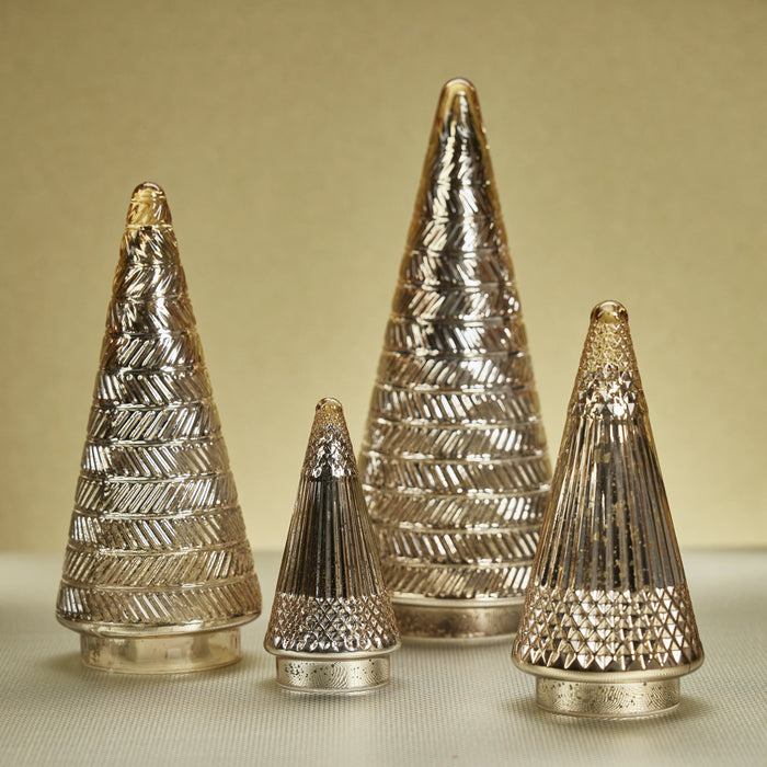 Siberian Antique Glass Gold LED Tree - Large