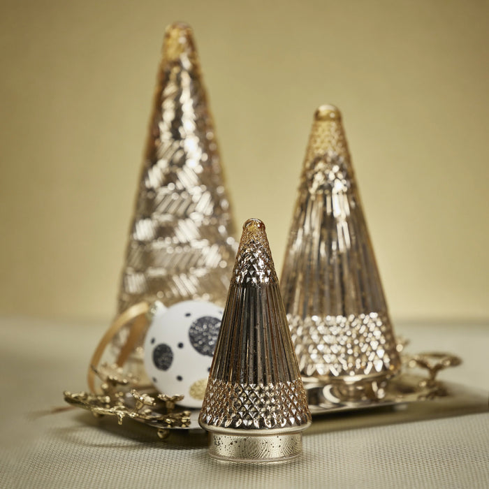 Siberian Antique Glass Gold LED Tree - Large