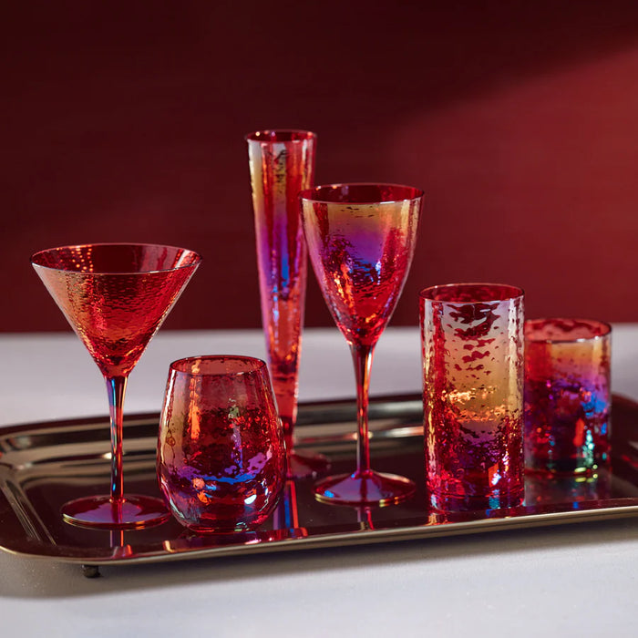 Aperitivo Martini Glass Red