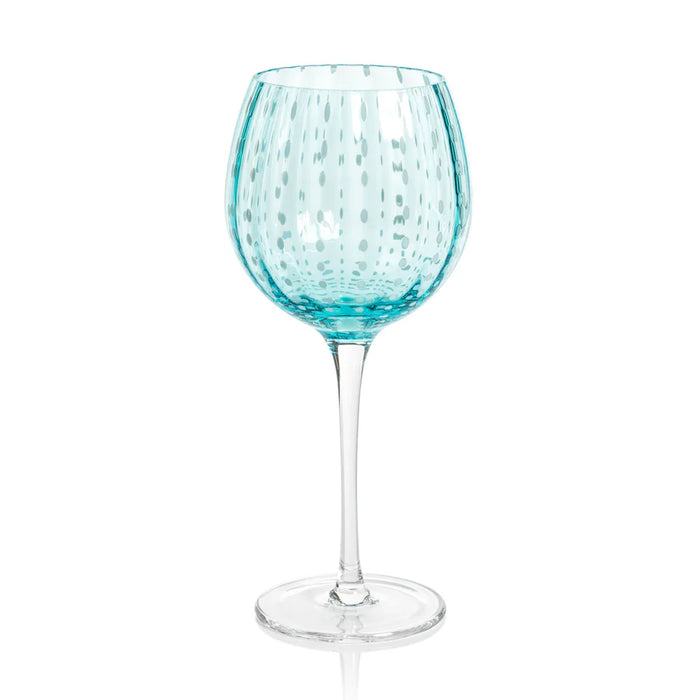 Portofino White Dot Wine Glass