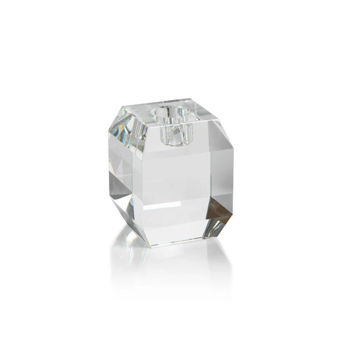 Beveled Cubic Crystal Taper Holder - Short