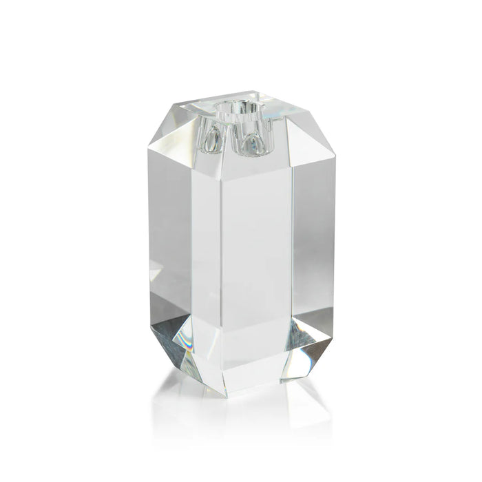 Beveled Cubic Crystal Taper Holder - Tall