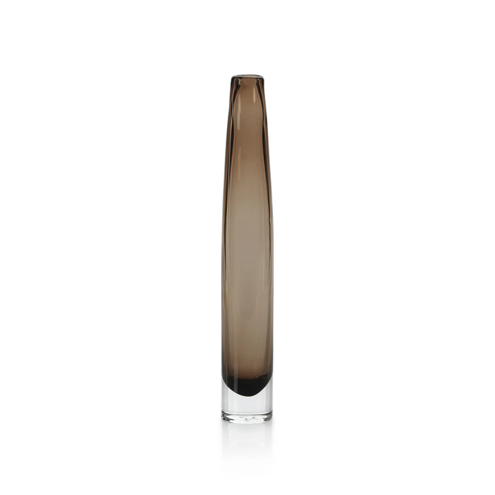 Tate Slim Glass Vase - Taupe