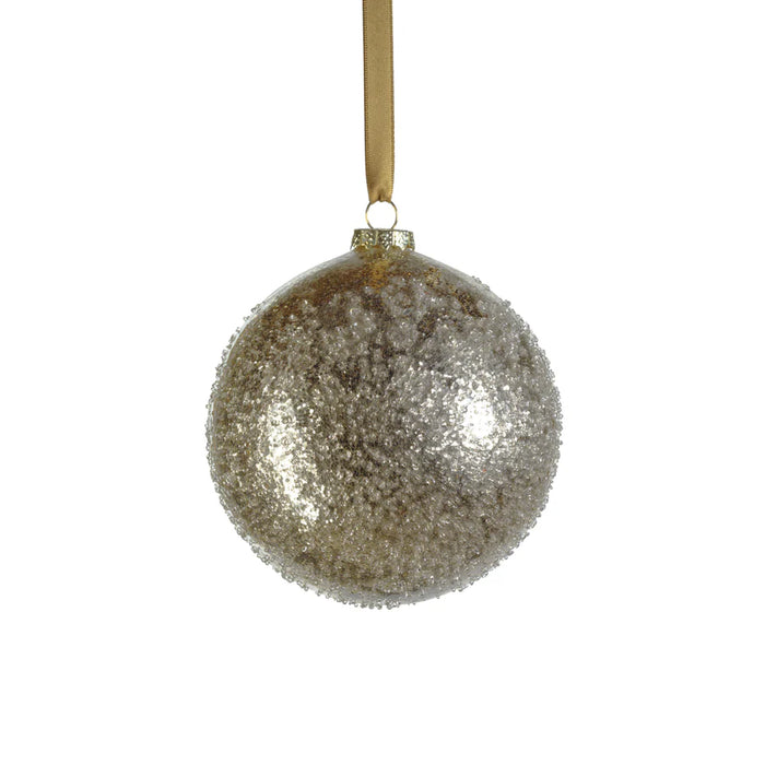 Golden Sugar Bead Glass Ball