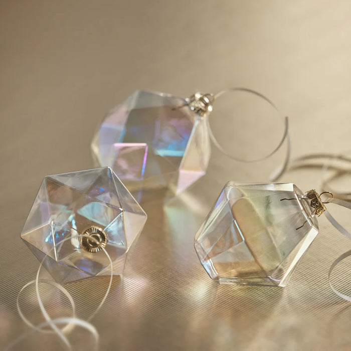 Glass Faceted Ornament